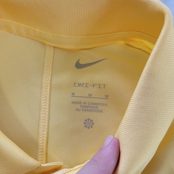 Nike LACC 123RD US‎ OPEN Dri-Fit Tour Golf Polo Shirt Men's Medium Yellow Solid - Picture 6 of 7